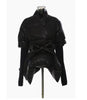 CAMOUFLAGE PANELS, IRREGULAR KNITTED CUFFS, WAIST-CINCHING PADDED JACKET