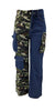 Denim Patchwork Camouflage Three-Dimensional Pocket Overalls