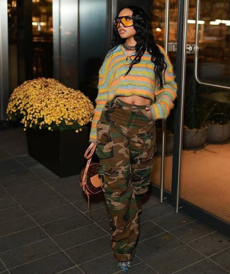 Multi-Pocket Loose Fit Oversized Cargo Jeans