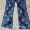 Metal button hollow Fried Dough Twists love jeans