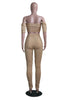Sexy Off-the-shoulders Navel Pleated 2pc set