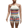 Knitted Backless Halter Top & Bottom 2PC Set