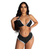 Bikini Tassel Tether Denim 2PC Suit