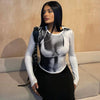 3D Printed Slim-Fit round Neck Top