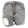 Ripped High Elastic Denim Shorts