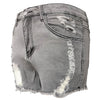 Ripped High Elastic Denim Shorts