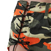 Camouflage Wash Pocket Slit Tassel Machine Eye Strap Skirt