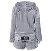 Wholesale women's autumn and winter plus size pajama set 2pcs