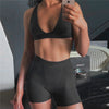 Sports V-neck Cropped Pants Yoga 2PC Set