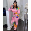 Splash printed sweater 2pc set