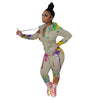 Splash printed sweater 2pc set