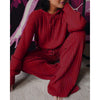 Long sleeve loose hooded leisure 2pc set