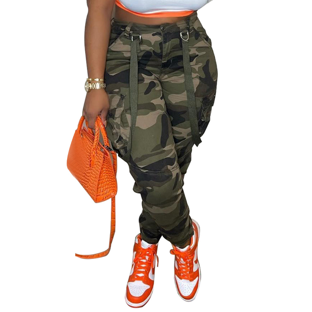 Camouflage All-Match Ankle Banded Overalls