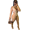 Strapless Mesh Two-Piece Set