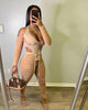 Strapless Mesh Two-Piece Set