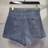 A- line High Waist Irregular Denim Skirt Shorts