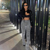 Fluff Slim-Fit Striped Casual Pants