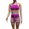 Knitted Backless Halter Top & Bottom 2PC Set