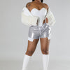 Deep Pocket Strap Leather Shorts
