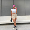 Zipper Pocket Skirt Shorts