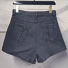 A- line High Waist Irregular Denim Skirt Shorts