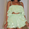 Color Overall Dress Set