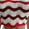 Striped Handmade Knit Casual Shorts Set