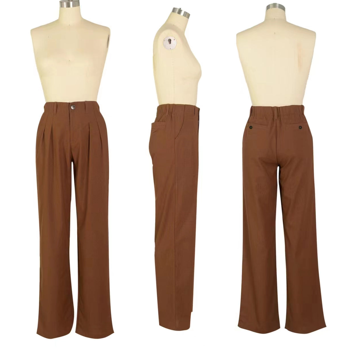 Linen Cotton Breathable Straight Casual Trousers