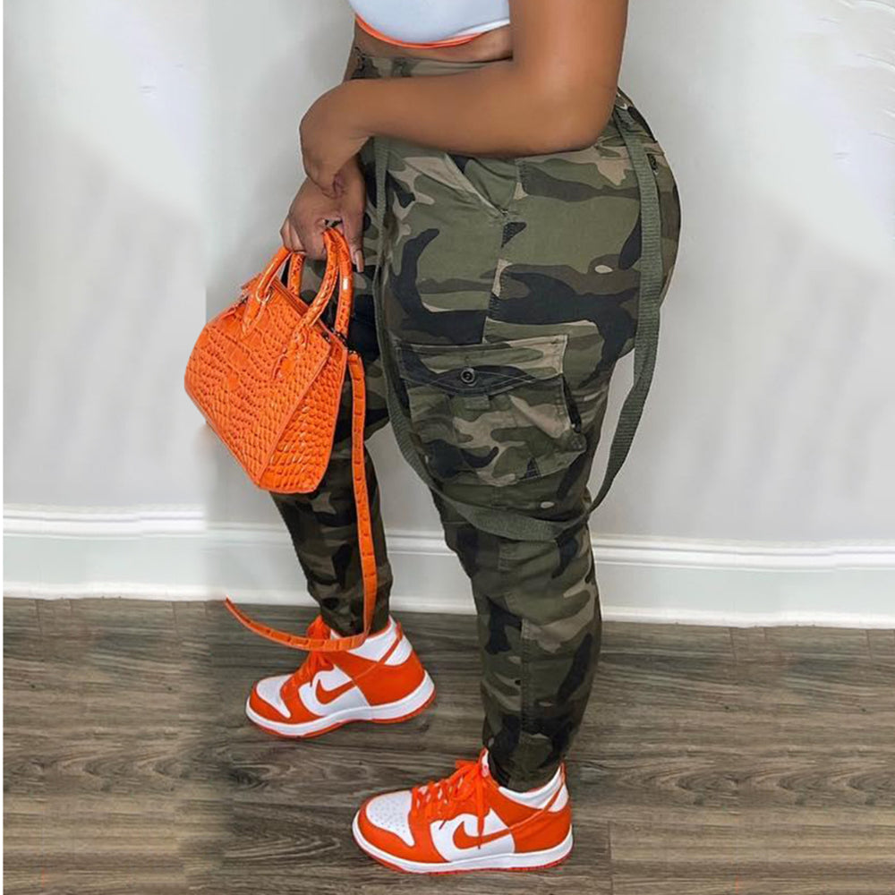 Camouflage All-Match Ankle Banded Overalls
