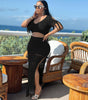 Split wool hand hook knitted tassel two-piece set