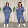 Zipper Panel Denim Thread Set