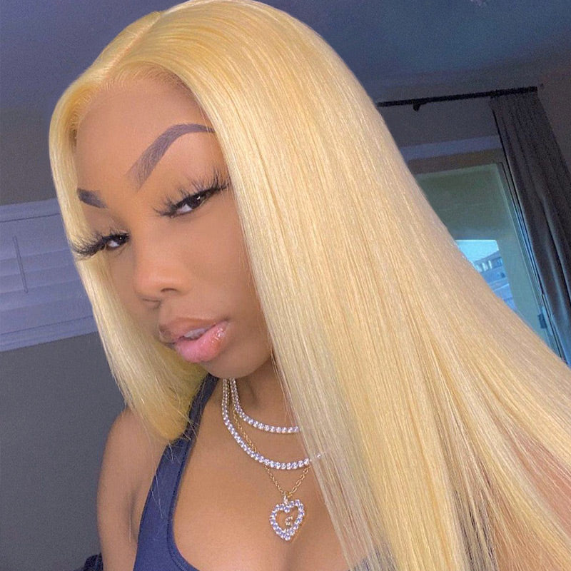 #613- 13*4 Blonde Wig (130% Density)