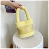 Lamb hair splicing portable water bucket fur bag