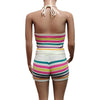 Knitted Backless Halter Top & Bottom 2PC Set