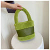 Lamb hair splicing portable water bucket fur bag
