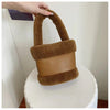 Lamb hair splicing portable water bucket fur bag