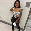 Strap Printed Spaghetti Top
