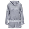 Wholesale women's autumn and winter plus size pajama set 2pcs