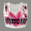 Printed Silk Cropped Tank Top