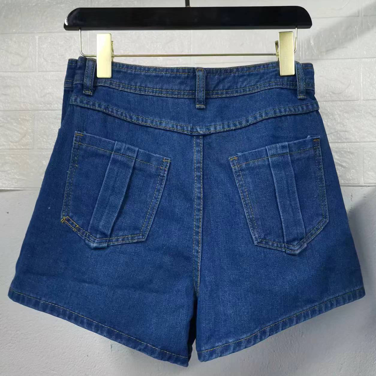 A- line High Waist Irregular Denim Skirt Shorts