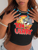 Fitted Printed Silk Top