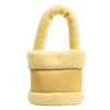 Lamb hair splicing portable water bucket fur bag
