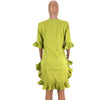 Solid Pleated Dress
