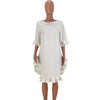 Solid Pleated Dress