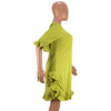 Solid Pleated Dress