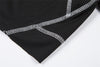 Positioning-print mesh sheer slim-fit long-sleeved casual set