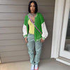 Candy Color Baseball Casual Knitted Jacket Coat