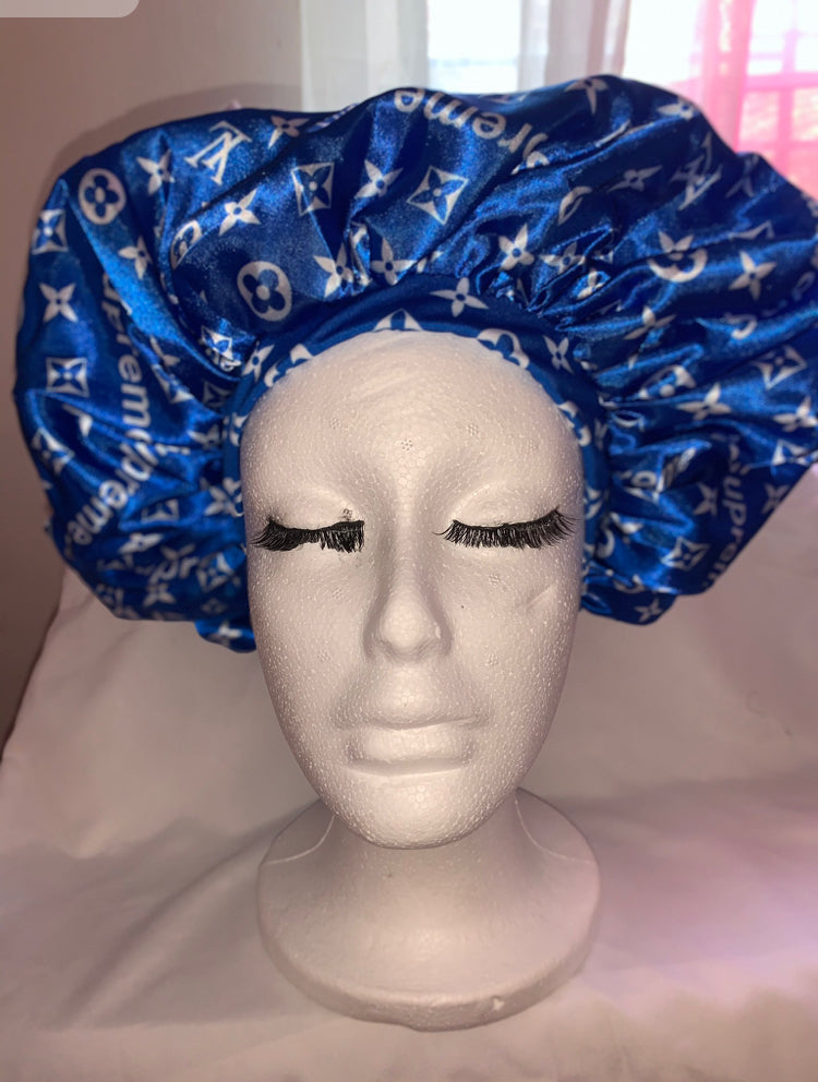 Blue LV Supreme Bonnets - Janine’s Boutique