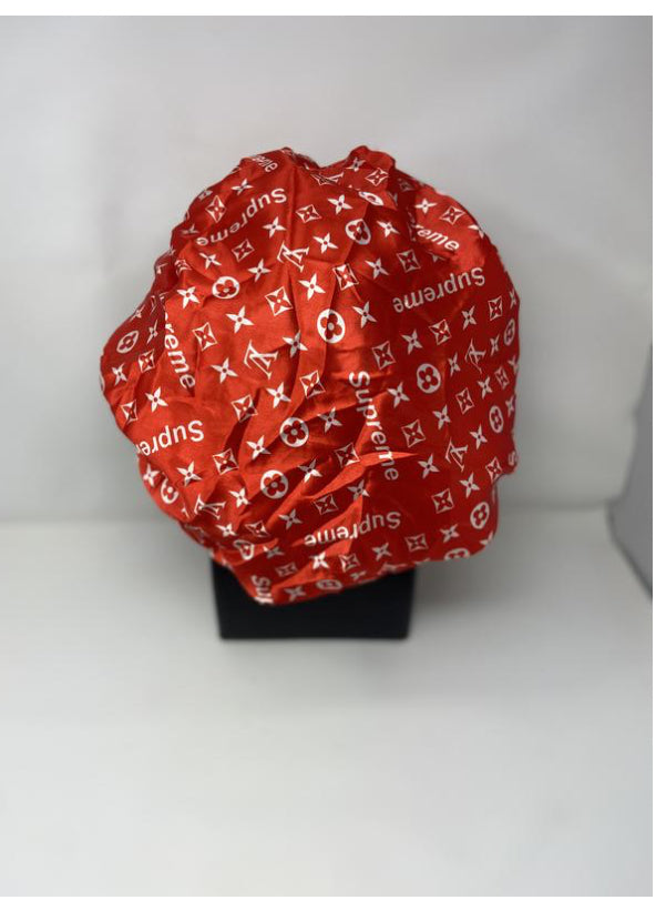 Red LV Supreme Bonnets - Janine’s Boutique