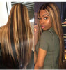 Beyonce Style Honey Piano Highlights Straight Lace Frontal Wig - Janine’s Boutique